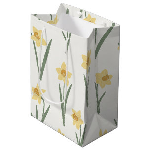 Lentebloem Narcis in Zacht Geel en Groen 1 Medium Cadeauzakje