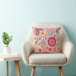 Lentebloem paisley kussen