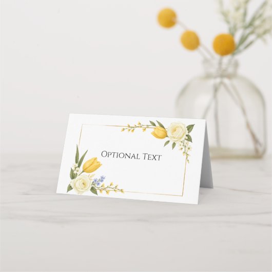 Lentebloem Place Card Plaatskaartje (Voorkant)