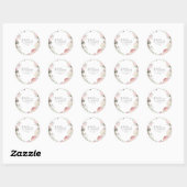 Lentebloem Retouradres Labelzegel Ronde Sticker (Vel)