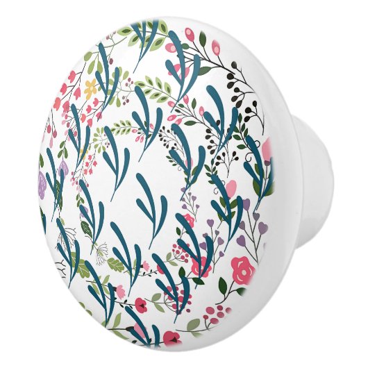 Lentebloem Ring + Blad Keramische Laadknop Knop (Rechts)