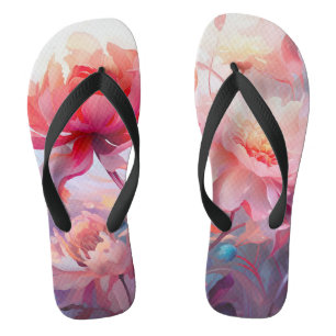 Lentebloem Tuin Aquarel Teenslippers