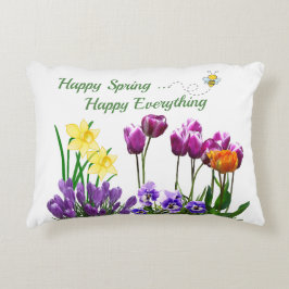 Lentebloem Tulp Bloempatroon Accent Kussen