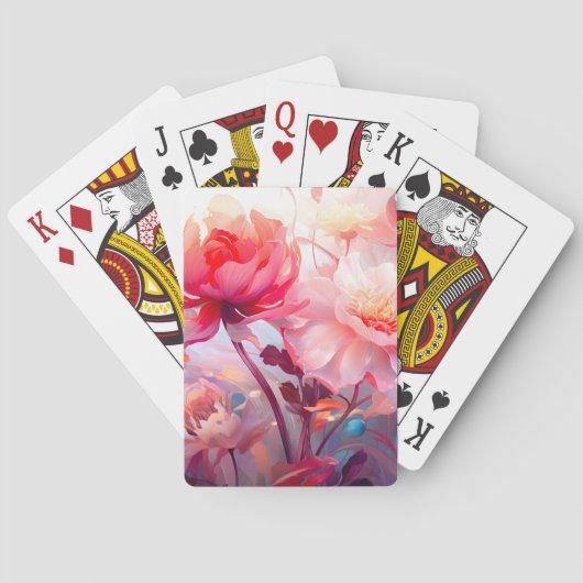 Lentebloem Waterverf Tuin Pokerkaarten (Achterkant)