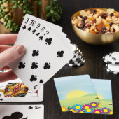 Lentebloem Zonuitbarsting met Kleurrijke Bloemen Pokerkaarten (Insitu)