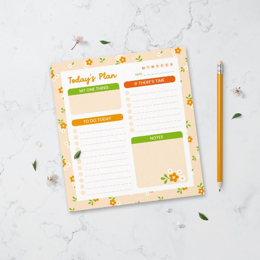 Lentebloemboeket Dagelijkse Planner Notitieblok