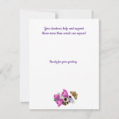 Lentebloemboeket Dankjewel Christelijke Vriendenka Kaart (Achterkant)