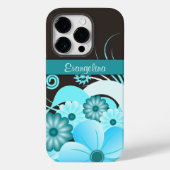 Lentebloemen Aqua Blue Hibiscus Bloemen Case-Mate iPhone Case (Achterkant)