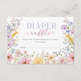 Lentebloemen Baby in Bloei Luiers Raffle Informatiekaartje