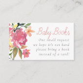 lentebloemen | Baby shower boeken voor Baby Informatiekaartje (Voorkant)