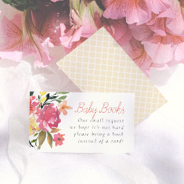 lentebloemen | Baby shower boeken voor Baby Informatiekaartje