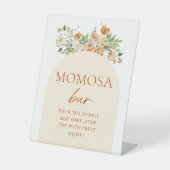Lentebloemen Baby Shower Momosa Bar Bord Reclamebord Met Voetstuk (Voorkant)