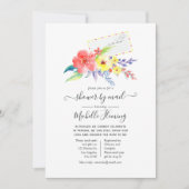 Lentebloemen Baby Shower per post Kaart (Voorkant)