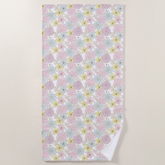 lentebloemen badhanddoek (Voorkant)