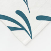Lentebloemen + Blad Ontwerp Cadeau Fleece Deken (Hoek)