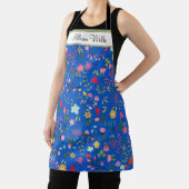 Lentebloemen Bloemen op Blauwe Aangepaste Schort (Insitu)