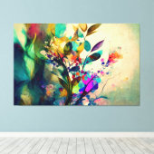 Lentebloemen, Bloemenkunst, Bloemen, Bloemenkunst Canvas Afdruk (Insitu (Houten vloer))