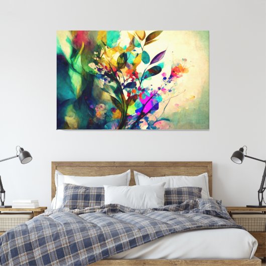 Lentebloemen, Bloemenkunst, Bloemen, Bloemenkunst Canvas Afdruk (Insitu (Slaapkamer))