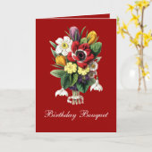  lentebloemen boeket verjaardag kaart (Gele Bloem)