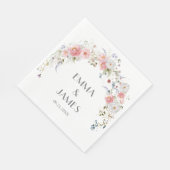 Lentebloemen Boog Roze Witte Bruiloft Servet (Hoek)