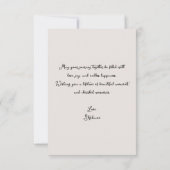 Lentebloemen border huwelijksgelukwensen kaart (Achterkant)