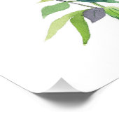 Lentebloemen Botanische Aquarel — Bloemstudie Perfect Poster (Hoek)