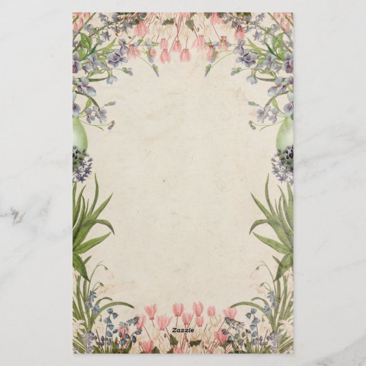  lentebloemen briefpapier (Achterkant)
