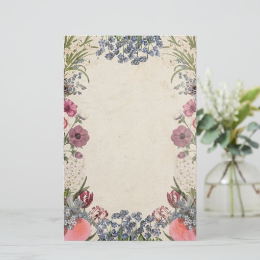  lentebloemen briefpapier (Staand voorkant)