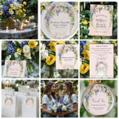 Lentebloemen Bruidsdiner Bedankjes Labels