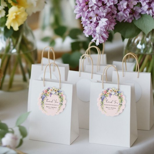 Lentebloemen Bruidsdiner Bedankjes Labels