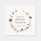 Lentebloemen Bruiloft Bruidsshower Servet (Voorkant)