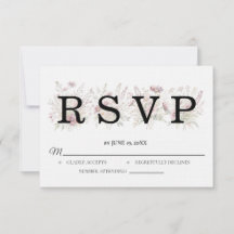Lentebloemen bruiloft RSVP kaart