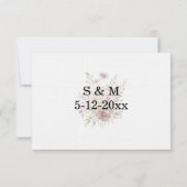 Lentebloemen bruiloft RSVP kaart (Achterkant)