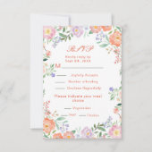 Lentebloemen Bruiloft RSVP Kaartje (Voorkant)