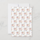 Lentebloemen Bruiloft RSVP Kaartje (Achterkant)