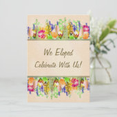 Lentebloemen Bruiloft Vieren Kaart (Staand voorkant)