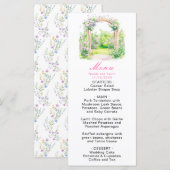 Lentebloemen Bruiloftsboog Menu (Voorkant / Achterkant)