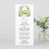Lentebloemen Bruiloftsboog Menu (Staand voorkant)