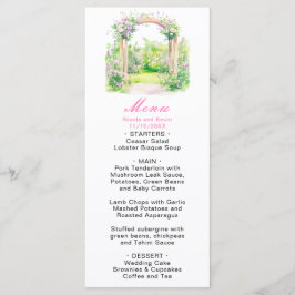 Lentebloemen Bruiloftsboog Menu