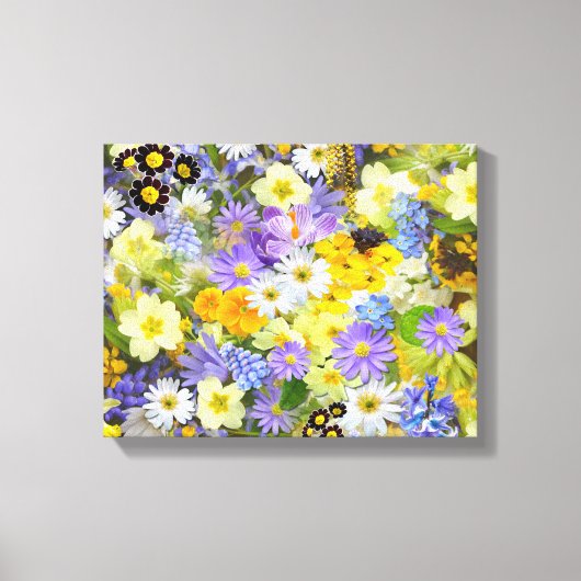 lentebloemen collage canvas afdruk (Voorkant)