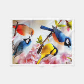 Lentebloemen Dekbed Fleece Deken (Voorkant (Horizontaal))