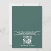 Lentebloemen Elegante Moderne QR Code Bruiloft Kaart (Achterkant)