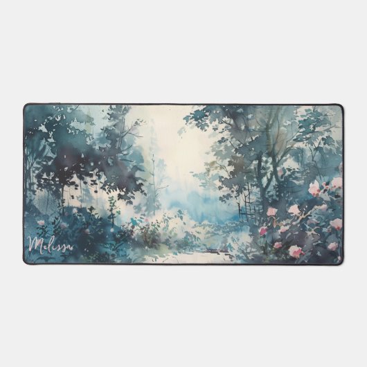 Lentebloemen en het bos bureaumat (Voorkant)