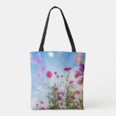 Lentebloemen en vlinder tote bag (Achterkant)