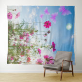 Lentebloemen en vlinder wandkleed (In Situ (horizontaal))