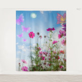 Lentebloemen en vlinder wandkleed (Voorkant)