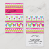 Lentebloemen en vlinders Visitekaartje (Voorkant / Achterkant)