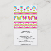 Lentebloemen en vlinders Visitekaartje (Achterkant)