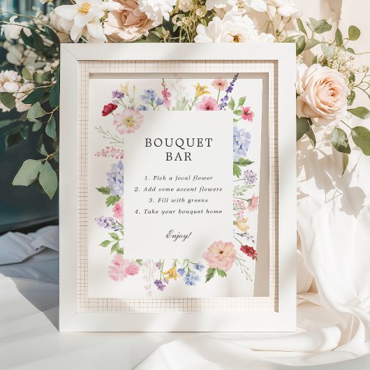 Lentebloemen Frame Boeket Bar Poster