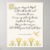 Lentebloemen Gaelic Zegen Poster (Voorkant)